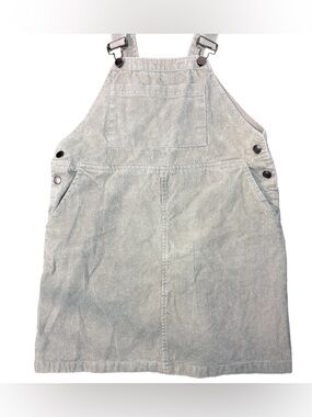 Listicle Corduroy Overall Dress Small Neutral green Pinafore Mini Cottagecore